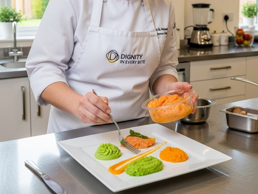 Nursing Home Chef plating Dysphagia modified meal
